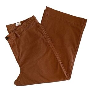 GAP | Rust High Rise Wide Leg Crop Chino | Size 18